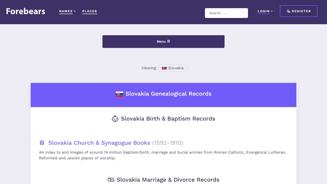Slovakia Genealogy Resources & Vital Records - Forebears